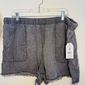 Charcoal High Waist Women's Shorts